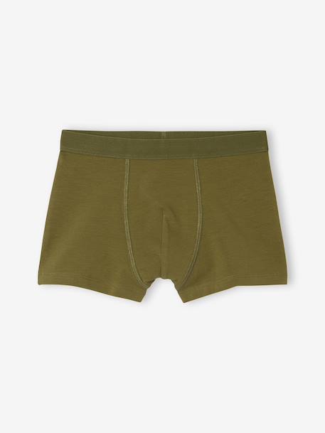 Pack of 5 Plain & Striped Boxer Shorts for Boys multicoloured - vertbaudet enfant 