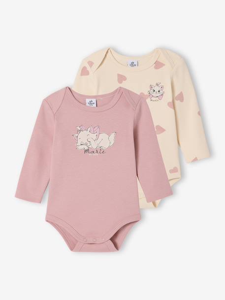 Pack of 2 Disney® Marie Aristocats Bodysuits for Girls soft lilac - vertbaudet enfant 