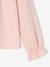 Blouse fille velours à volants détails broderie anglaise rose poudré+vert de gris - vertbaudet enfant 