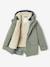 Parka garçon 3 en 1 blouson amovible kaki+lichen+Marine grisé+noix de pécan - vertbaudet enfant 