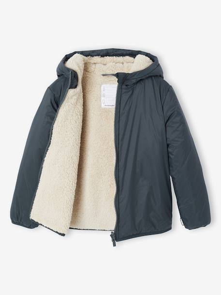 3-in-1 Parka with Removable Bodywarmer for Boys BLUE MEDIUM SOLID WITH DESIGN+BROWN DARK SOLID WITH DESIGN+GREEN MEDIUM SOLID WITH DESIG+lichen - vertbaudet enfant 