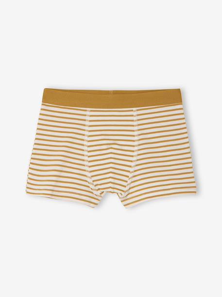 VERTBADET Lot 5 Boxers Garçon Coton Confort - Sous-vêtements Enfant Coloris Assortis Doublure Devant