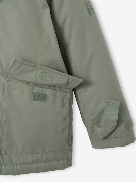Parka garçon 3 en 1 blouson amovible kaki+lichen+Marine grisé+noix de pécan - vertbaudet enfant 