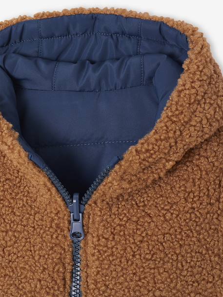 Reversible Hooded Lightweight Jacket for Girls navy blue - vertbaudet enfant 