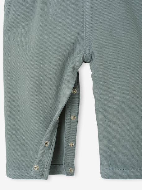 Dungarees in Pigment Dye Twill for Babies green - vertbaudet enfant 