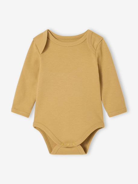 Pack of 3 Bodysuits with Cut-Away Shoulders, for Newborns marl beige - vertbaudet enfant 
