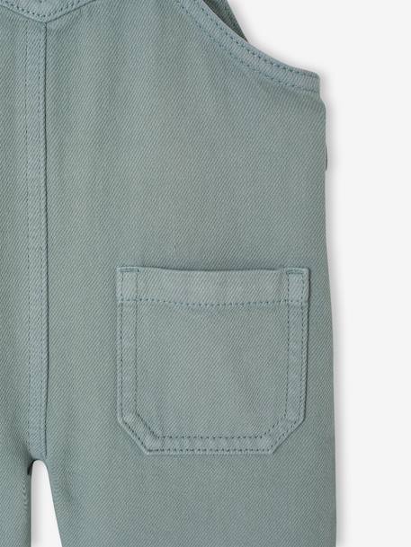 Dungarees in Pigment Dye Twill for Babies green - vertbaudet enfant 