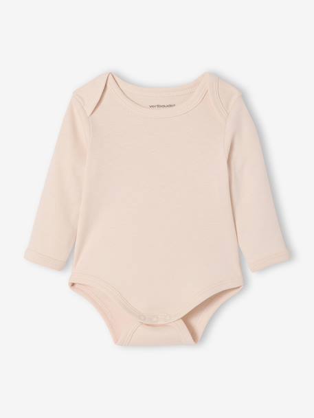 Pack of 5 Bodysuits with Cutaway Shoulders for Newborns pale pink - vertbaudet enfant 