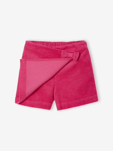 Girl's velvet skort fuchsia - vertbaudet enfant 