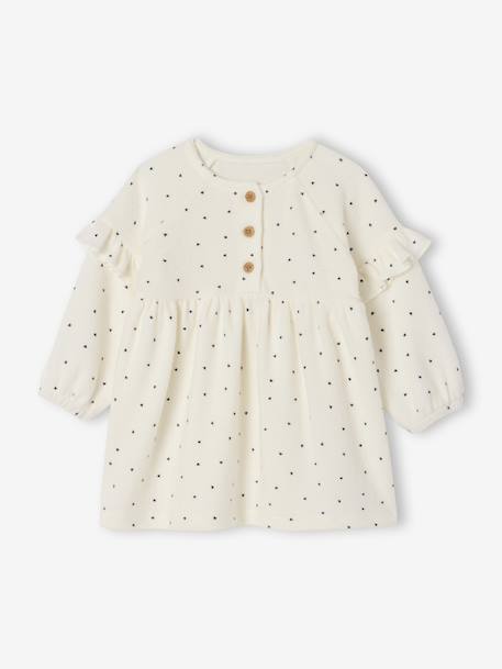 Set for Newborns: Dress + Headband with Heart Prints ecru - vertbaudet enfant 