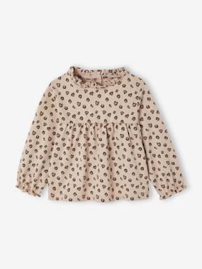 Baby-T-shirts & Roll Neck T-Shirts-Printed long-sleeved baby t-shirt 