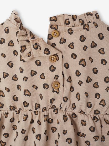 T-Shirt bébé imprimé manches longues taupe - vertbaudet enfant 