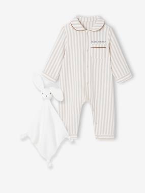 Jouet-Pyjama bébé en flanelle + doudou coffret cadeau naissance