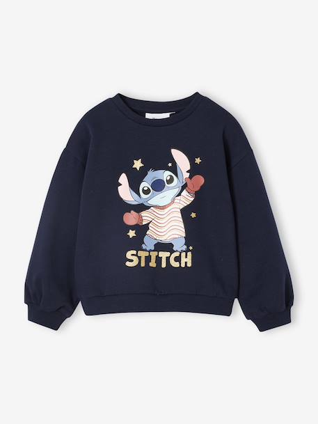 Girl's Disney LILO & STITCH Christmas sweatshirt navy blue - vertbaudet enfant 