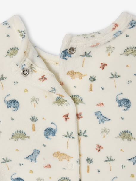 Pack of Two 2-Piece Velour Pyjamas for Newborns ecru - vertbaudet enfant 