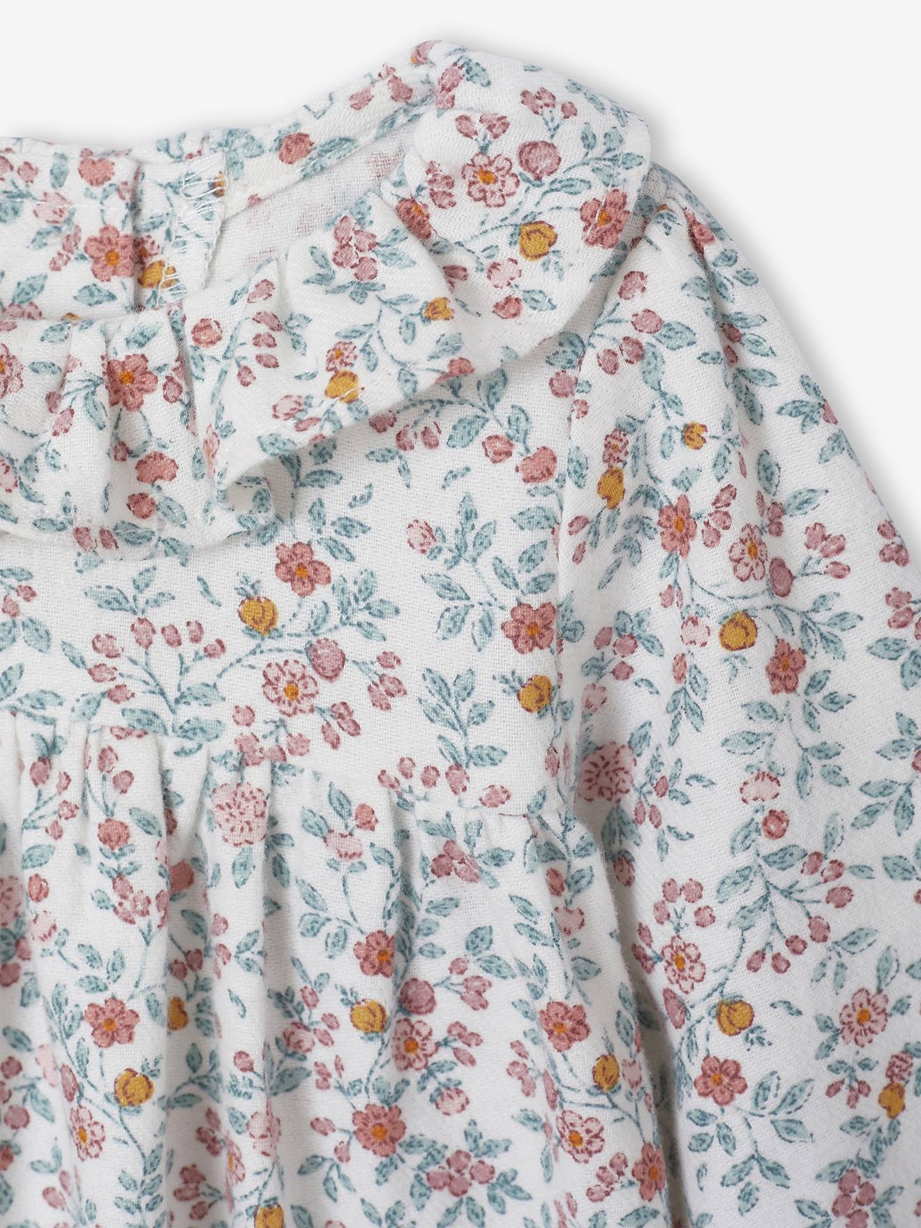 Bloomer Naissance Bébé Imprimé Petites Fleurs écru - Taille 12 Mois (74 Cm), 100% Coton, élastiqué - 5