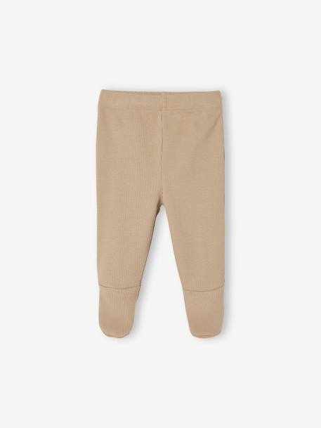 Pack of 2 Footed Trousers for Newborns beige - vertbaudet enfant 