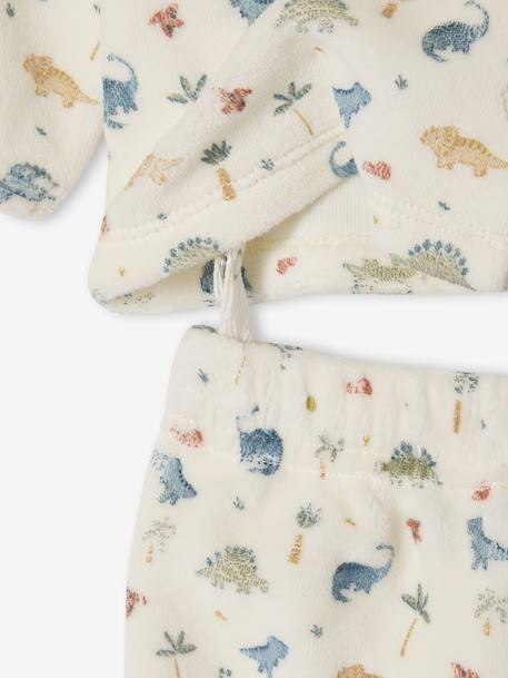 Lot de 2 pyjamas naissance 2 pièces velours écru - vertbaudet enfant 