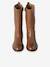 Zipped Leather Riding Boots for Girls brown - vertbaudet enfant 