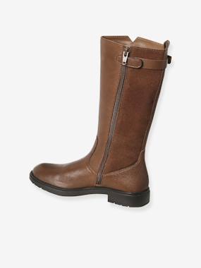 Bottes cavalières enfant fille cuir zippées  - vertbaudet enfant