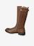 Zipped Leather Riding Boots for Girls brown - vertbaudet enfant 