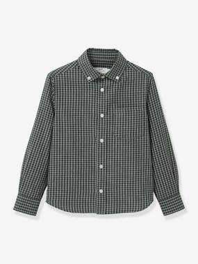 -Chemise flanellisée à carreaux garçon