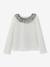 T-shirt col en tissu Liberty coton biologique écru+vert d'eau - vertbaudet enfant 