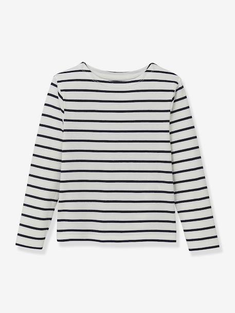 Organic cotton striped t-shirt for boys CYRILLUS blue - vertbaudet enfant 