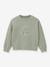 Cool Team Sweatshirt in Organic Cotton Liberty Fabric for Girls, CYRILLUS aqua green+navy blue - vertbaudet enfant 