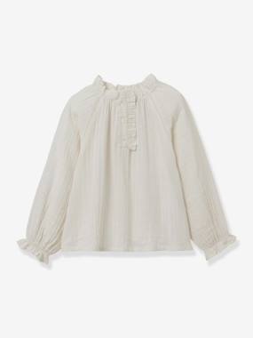 Fille-Blouse fille en gaze de coton