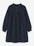 Girl's corded velvet shirt dress CYRILLUS blue - vertbaudet enfant 