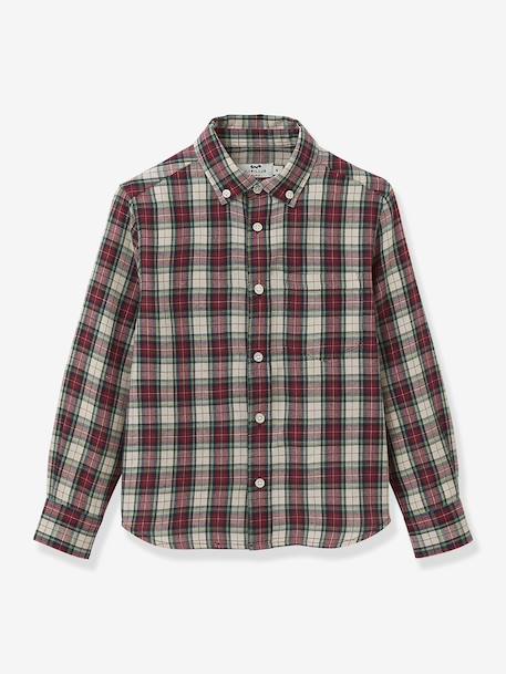 Chemise flanellisée garçon carreaux rouge - vertbaudet enfant 