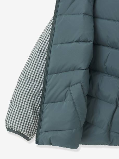 Reversible Lightweight Jacket for Girls, CYRILLUS green - vertbaudet enfant 