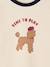 Long-Sleeved T-Shirt with Dog Motif & Glittery Details vanilla - vertbaudet enfant 