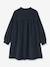 Girl's corded velvet shirt dress CYRILLUS blue - vertbaudet enfant 