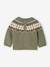 Jacquard Jumper in Ultra Soft Fuzzy Knit for Baby Boys ecru+khaki - vertbaudet enfant 