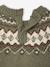 Jacquard Jumper in Ultra Soft Fuzzy Knit for Baby Boys ecru+khaki - vertbaudet enfant 