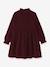 CYRILLUS velvet robe bordeaux red+navy blue - vertbaudet enfant 