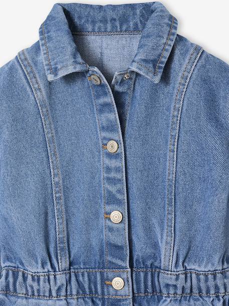 Denim Dress for Girls medium blue - vertbaudet enfant 