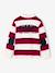 Striped Yarn-Dyed Polo Shirt for Boys bordeaux red - vertbaudet enfant 