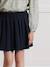 Girl's knitted pleated skirt CYRILLUS navy blue - vertbaudet enfant 