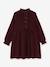 CYRILLUS velvet robe bordeaux red+navy blue - vertbaudet enfant 