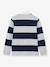Striped Rugby Polo Shirt in Organic Cotton for Boys, CYRILLUS green+grey - vertbaudet enfant 