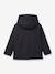 Girl's short parka with leopard lining CYRILLUS ink blue - vertbaudet enfant 