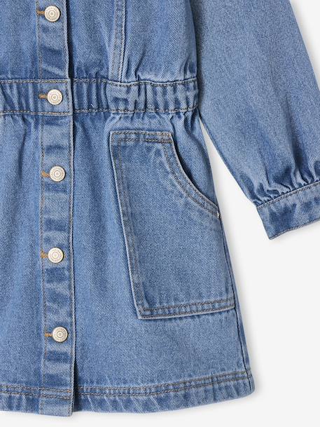 Denim Dress for Girls medium blue - vertbaudet enfant 