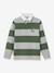 Striped Rugby Polo Shirt in Organic Cotton for Boys, CYRILLUS green+grey - vertbaudet enfant 