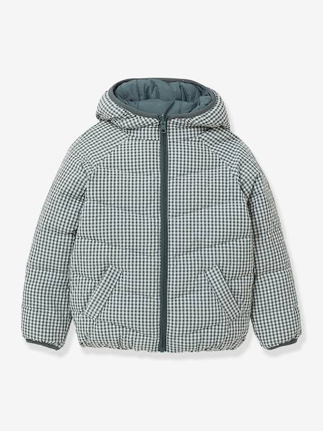 Reversible Lightweight Jacket for Girls, CYRILLUS green - vertbaudet enfant 