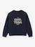 Cool Team Sweatshirt in Organic Cotton Liberty Fabric for Girls, CYRILLUS aqua green+navy blue - vertbaudet enfant 