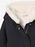 Woollen Fabric Coat with Hood anthracite+marl beige - vertbaudet enfant 