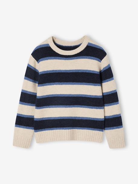 Fluffy Jumper for Boys marl white - vertbaudet enfant 
